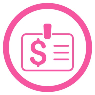 Doları rozet yuvarlak vektör simgesi