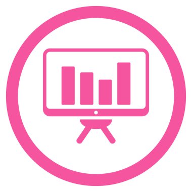 Çubuk yuvarlak vektör simge izleme grafiği