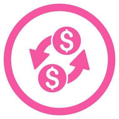 Dolar döviz vektör simge yuvarlak