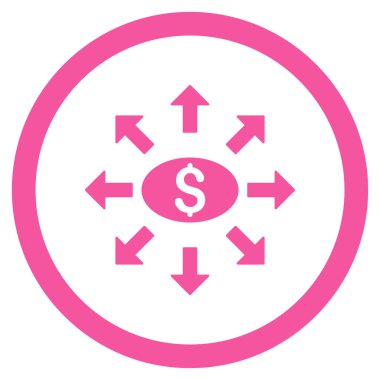 Kitle Fişleri Paraya Çevirme yuvarlak vektör simgesi