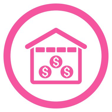 Para depo yuvarlak vektör simgesi