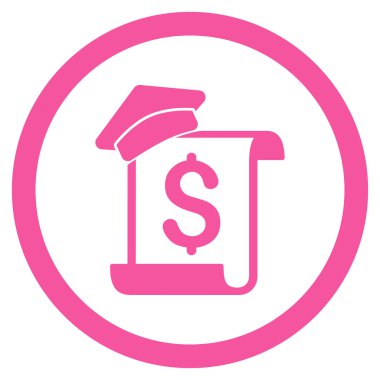 Eğitim fatura yuvarlak vektör simgesi