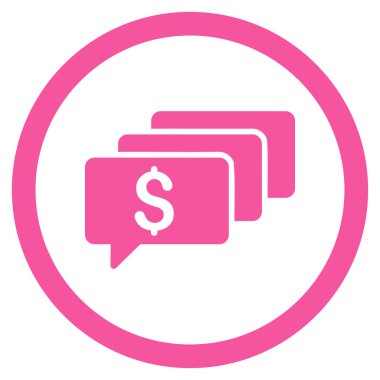 Para iletileri yuvarlak vektör simgesi