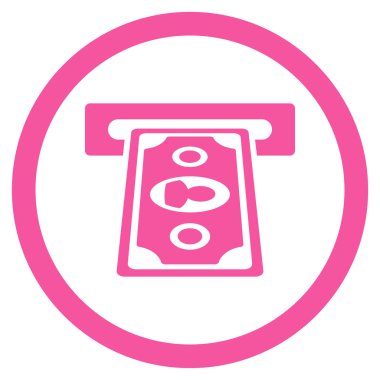 Ödeme Terminal yuvarlak vektör simgesi