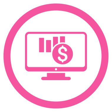 Satış grafiği yuvarlak vektör simge izleme