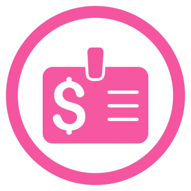 Doları rozet yuvarlak vektör simgesi