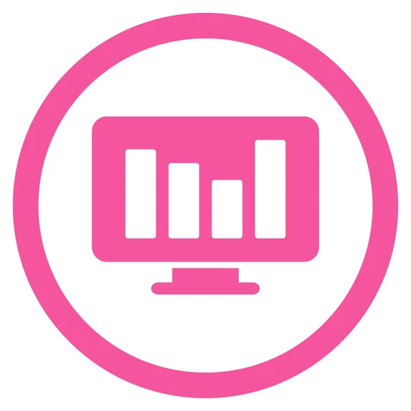 stock vector Bar Chart Monitoring Rounded Vector Icon