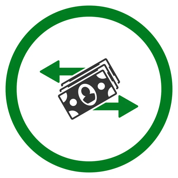 Banknoty płatności wektor zaokrąglona ikona — Wektor stockowy