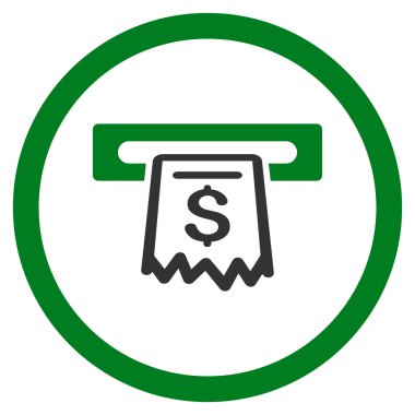 Alış irsaliyesi Terminal yuvarlak vektör simgesi