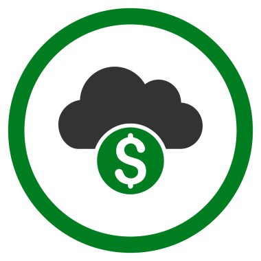 Yuvarlak vektör simge bankacılık bulut