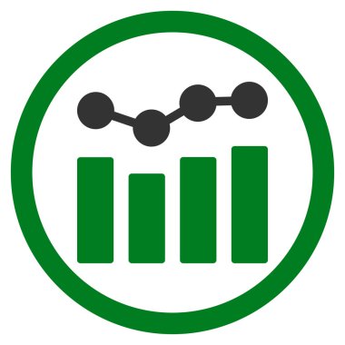 Grafikler yuvarlak vektör simgesi