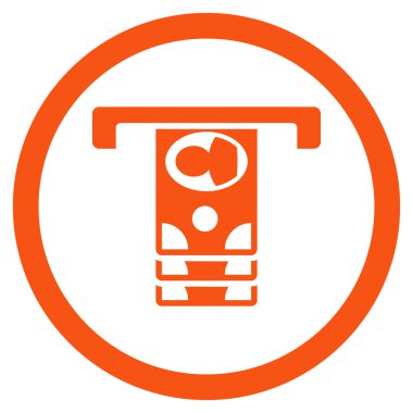 Banknot yuvarlak vektör simge çekilme