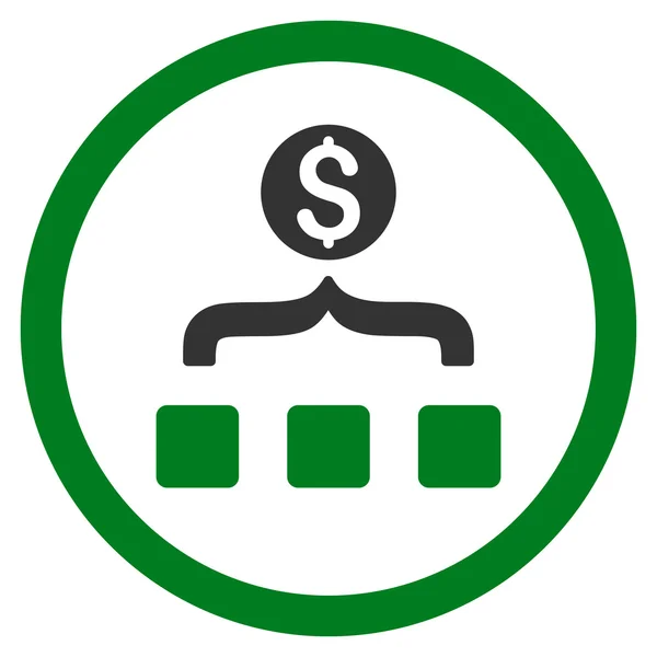 Agregador de dinero redondeado Vector icono — Vector de stock