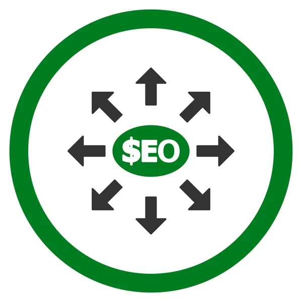 SEO Marketing zaoblené vektorové ikony — Stockový vektor