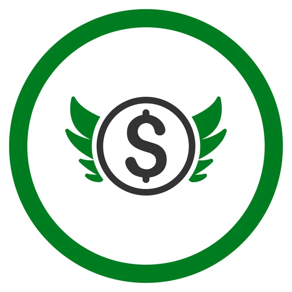 Angel investeringen afgeronde Vector Icon — Stockvector