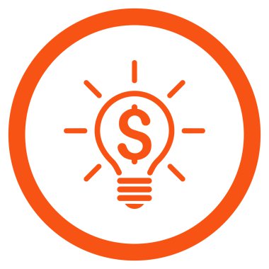 Elektrik ışık fiyat vektör simge yuvarlak