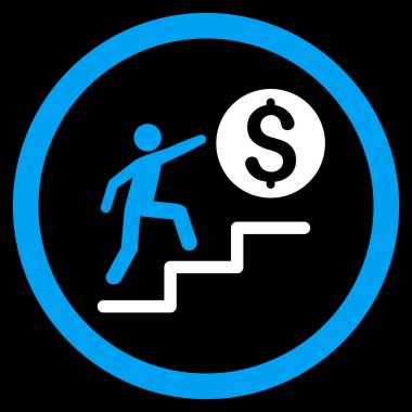 İş adımları yuvarlak vektör simgesi