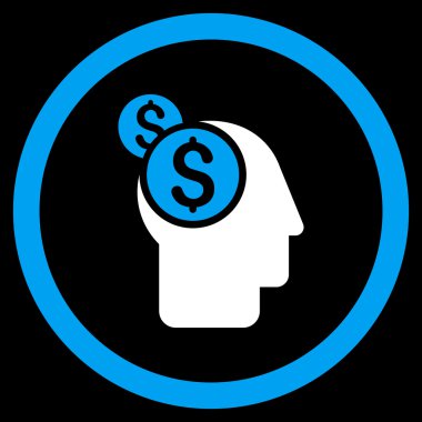 Yuvarlak vektör simge düşünme iş