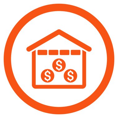 Para depo yuvarlak vektör simgesi