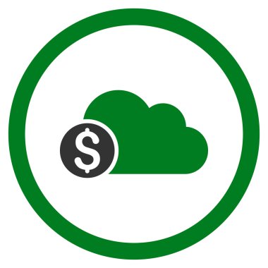 Bulut yuvarlak vektör simge bankacılık