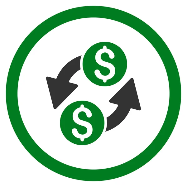 Dollar Exchange afgerond Vector Icon — Stockvector