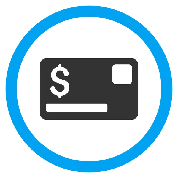 Kreditní karty plochý zaoblený vektorové ikony — Stockový vektor