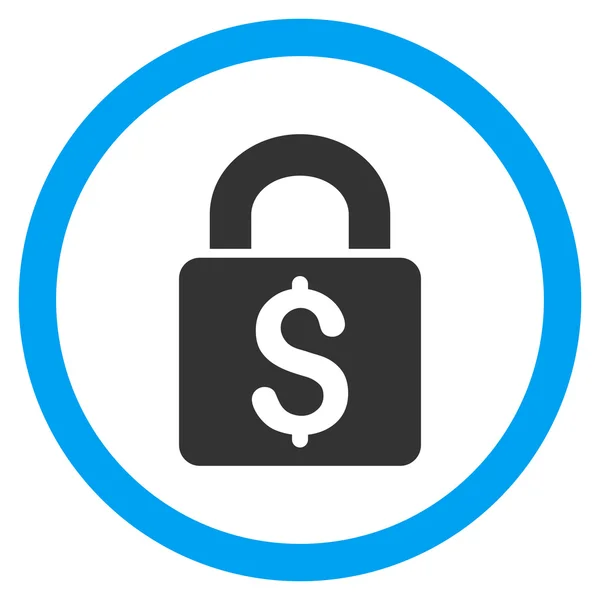 Pay lock flat gerundetes Vektorsymbol — Stockvektor