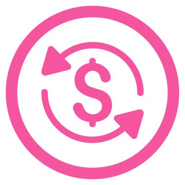 Para ciro yuvarlak vektör simgesi