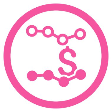 Satış listelerinde yuvarlak vektör simgesi