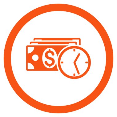 Kredi yuvarlak vektör simgesi