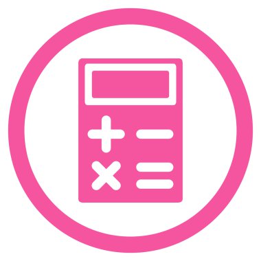 Hesap makinesi yuvarlak vektör simgesi