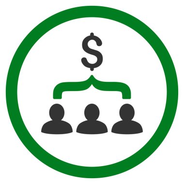 Satış Huni yuvarlak vektör simgesi