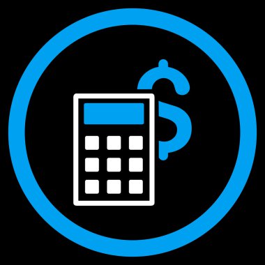 İş hesap makinesi yuvarlak vektör simgesi