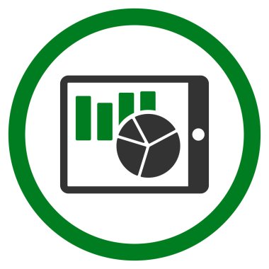 Pda yuvarlak vektör simge listeleri