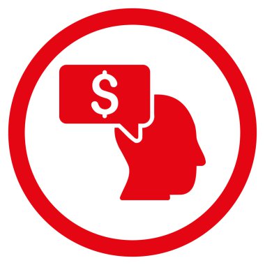 İş adamı fikri yuvarlak vektör simgesi