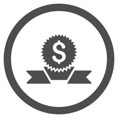 Bankacılık Ödülü yuvarlak vektör simgesi