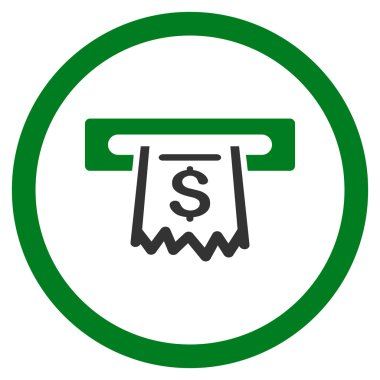 Kağıt giriş Terminal yuvarlak vektör simgesi