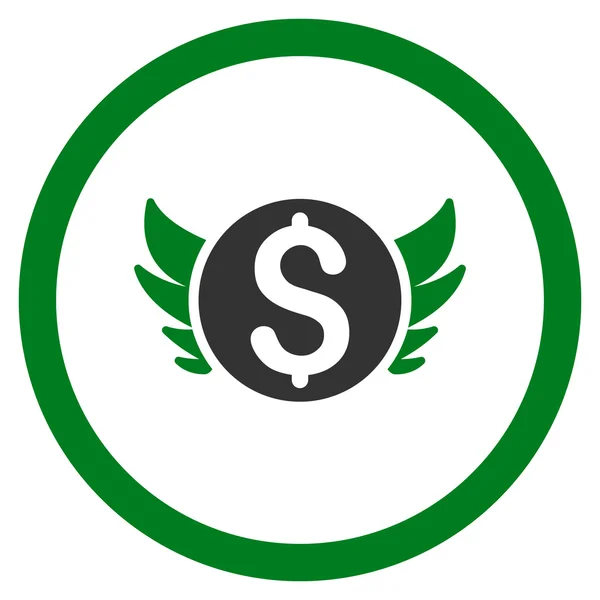 Angel investeringen afgeronde Vector Icon — Stockvector