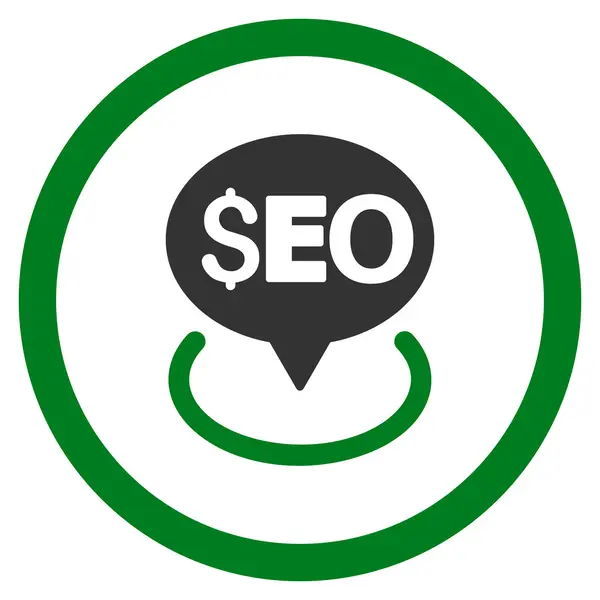 Geotargeting Seo redondeado icono vectorial — Archivo Imágenes Vectoriales