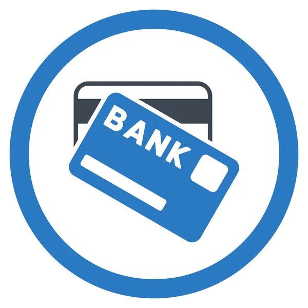 Bank Cards Rounded Vector Icon — Stock Vector
