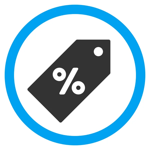 Goedkope labelpictogram plat afgeronde Vector — Stockvector