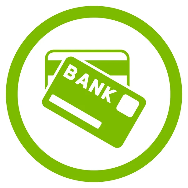 Banka kartları yuvarlak vektör simgesi — Stok Vektör