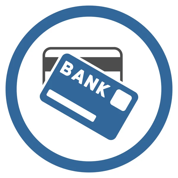 Bank Cards Rounded Vector Icon — Stock Vector