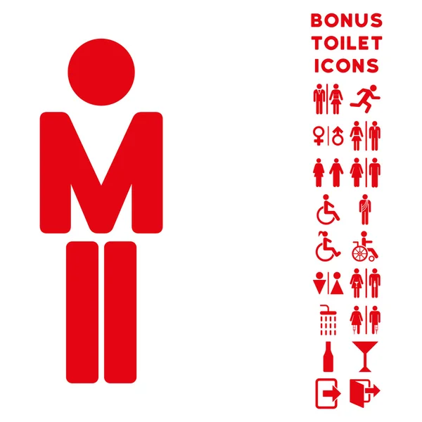 Man Flat Vector Icon and Bonus — Stock Vector