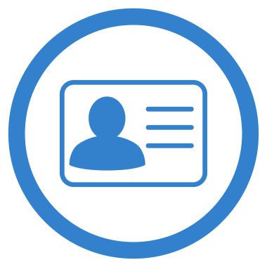 Hesap kartı yuvarlak vektör simgesi