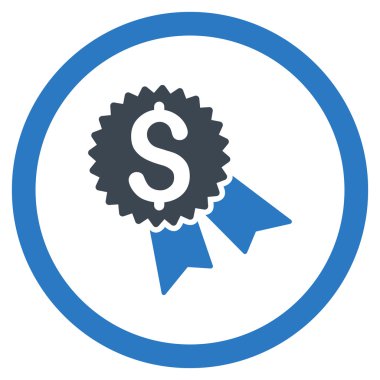 Para ödülü yuvarlak vektör simgesi