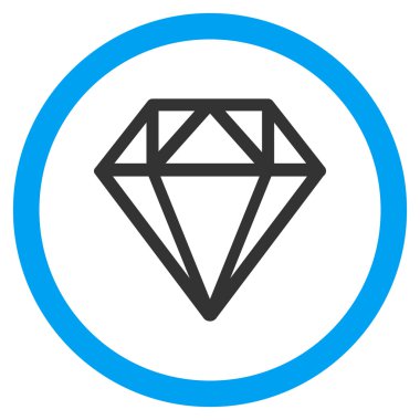 Elmas düz yuvarlak vektör simgesi