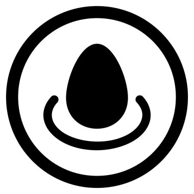 Mevduat yumurta yuvarlak vektör simgesi