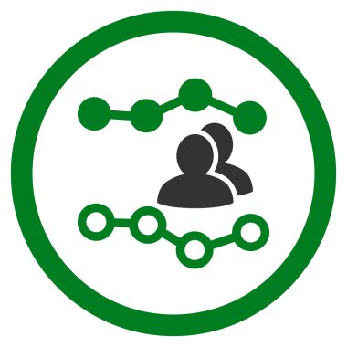 İnsanlar grafikleri vektör simge yuvarlak