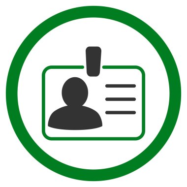 Kişisel rozet yuvarlak vektör simgesi